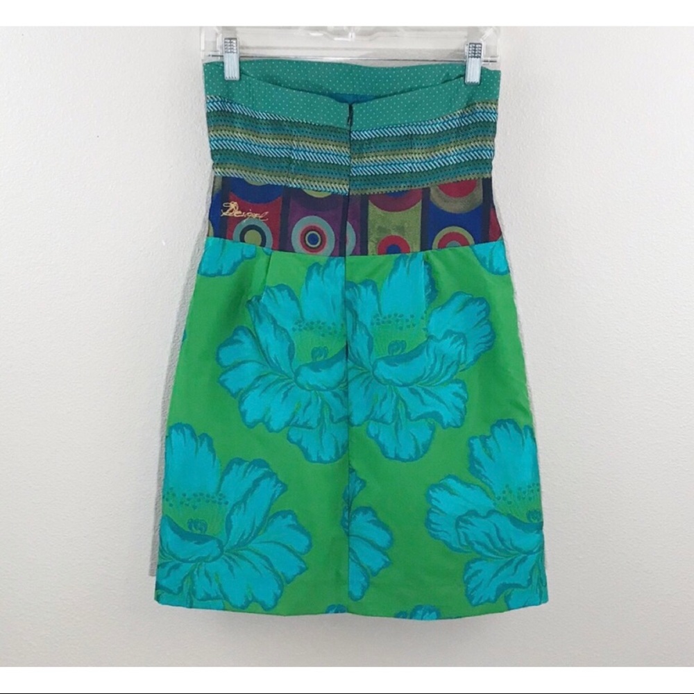 Desigual Strapless Multicolored Mini w/pockets - Picture 4 of 8